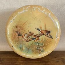 Vintage Tin Macfarlane Lang & Co. Biscuit. 3D Relief Ducks On Round 20cm Diam
