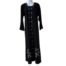 ASIAN MAXI ABAYA DRESS BLACK