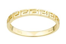 9ct Yellow Gold Greek Key Ring