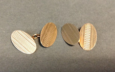 9 Carat Rose Gold Cufflinks Fully Hallmarked Birmingham Vintage 4.13g SA/ML