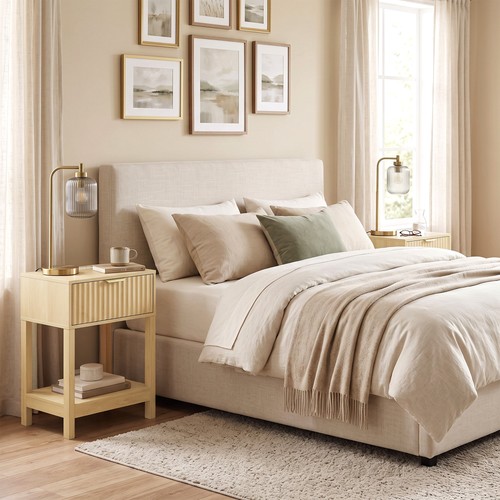 Homcom bedside table set - set, of