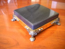 Vintage Brass Marble Latin Catholic Monstrance Tabor Display Stand Holder Base