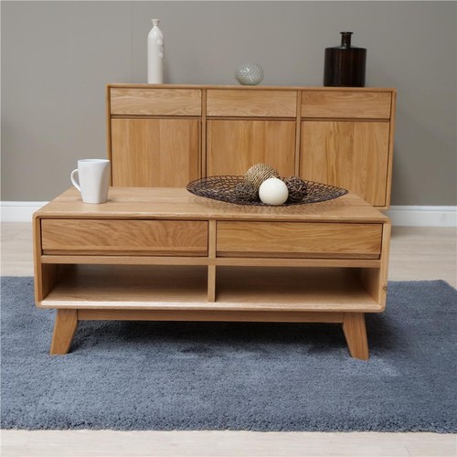 Solid oak coffee table - solid, nordic