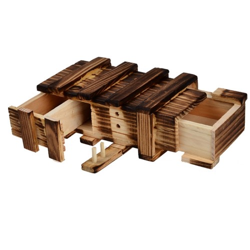Wooden magic puzzle box with - magic,