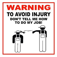 FUNNY TOOLBOX STICKER WARNING