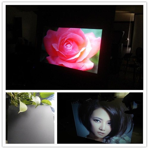 Black rear projection screen - projection,