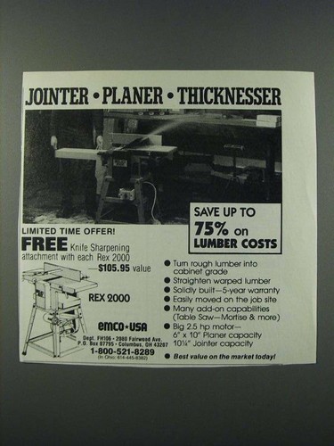 1986 emco rex 2000 - rex,