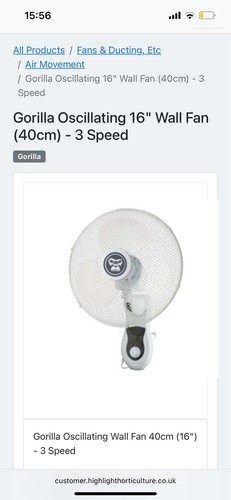 Gorilla oscillating wall fan - gorilla,