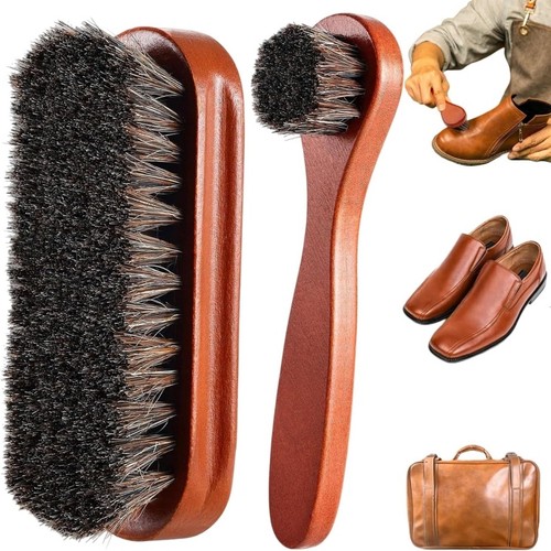 2pcs horsehair shoe brush for - horsehair,