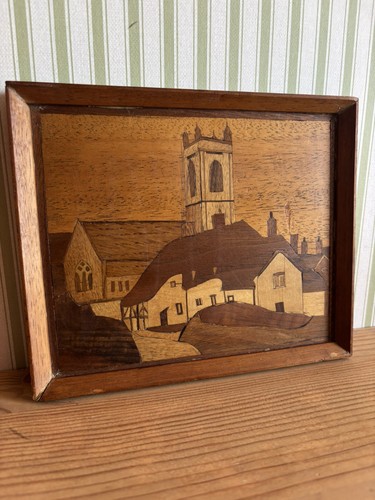 Vintage marquetry wooden - marquetry,