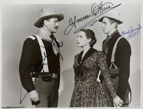 John wayne signed photograph - signed,