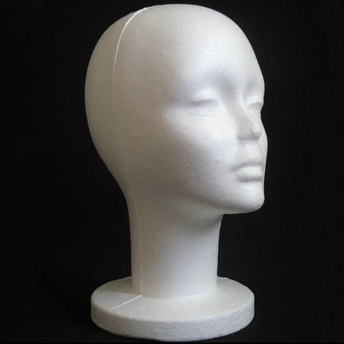 Polystyrene foam head dummy - polystyrene,