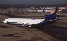 35mm Airliner Slide Douglas DC-10 G-DPSP Airtours at Gatwick in 2001