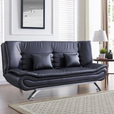 3 Seater Faux Leather Sofa Bed