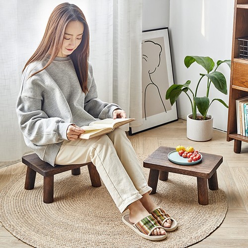 Wooden rectangular low shoe - low,