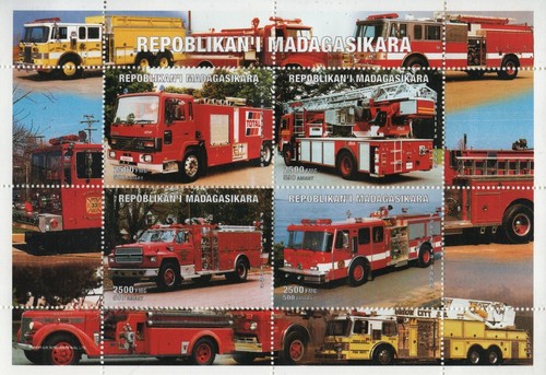 Fire engines 1999 mnh stamp - 1999,