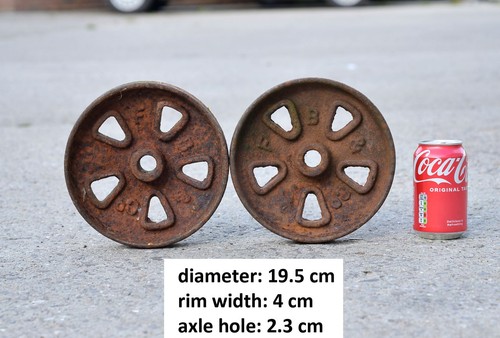 Pair iron wheels - pair,