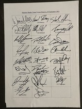 Munster Rugby 2012 Signed Team Sheet