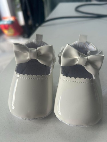 Matalan baby white patent