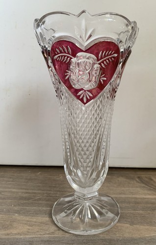 Enesco lead crystal glass vase - lead,
