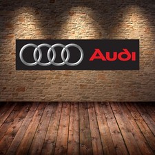 audi black  Banner Garage Workshop mancave PVC sign workshop pitlane