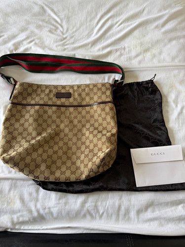 Gucci canvas messenger bag - canvas,