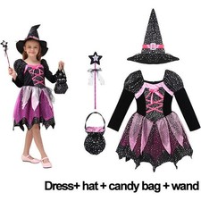Girls Halloween Witches Hat