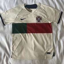 Portugal Football Shirt White 22/23 Away Size Small