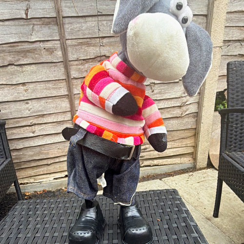Grey donkey plush soft toy - plush,