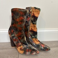 Women’s Sergio Todzi multicoloured velvet heeled boots size 6