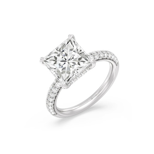 Platinum wedding diamond - platinum, ring
