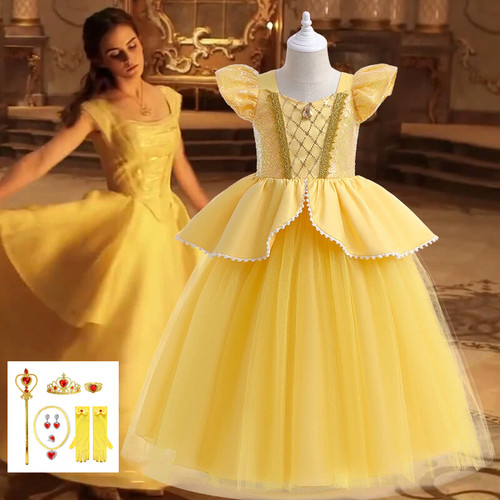 Girls belle dress princess - girls,