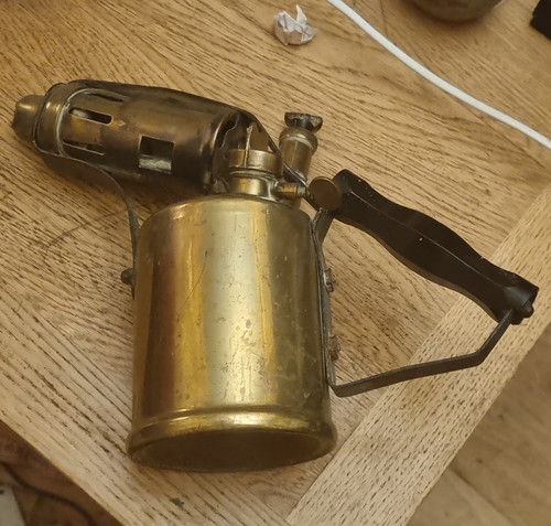 Vintage brass petrol blow - brass,