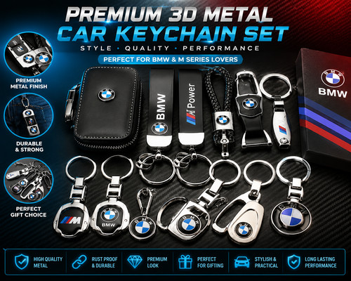 Bmw pendant keyring silver - pendant,
