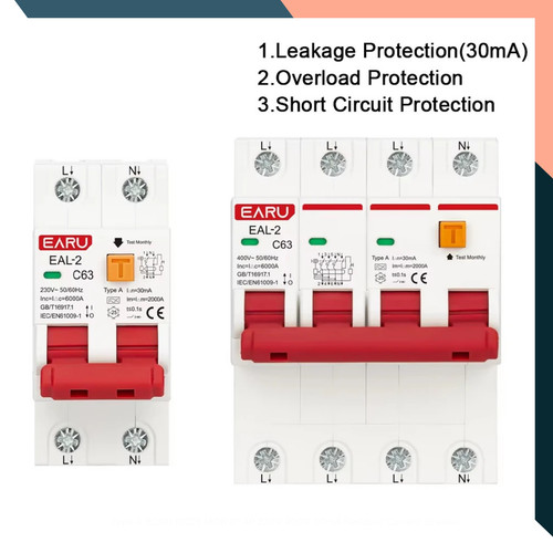 Type rcbo rccb mcb 4p - rccb, 2p