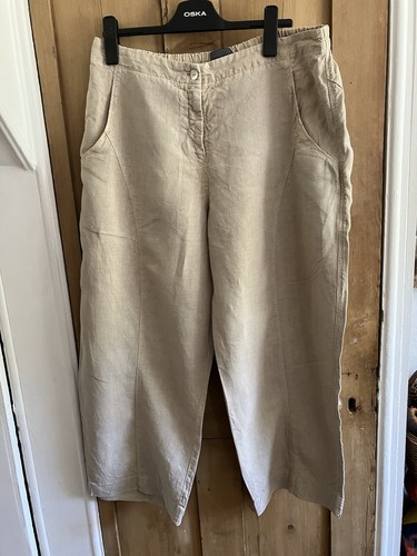 Oska linen trousers barrel leg - barrel,
