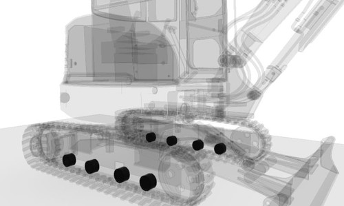Bottom track roller - bottom, for