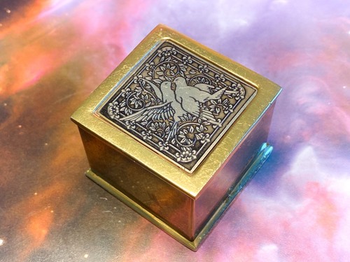 Square brass silver and gold