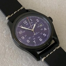 Hamilton Khaki Field Purple Dial 42mm Automatic Movement eta 2846 Men's Watch