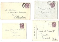 c1895 QV 1d Lilac London Hawick Nottingham Kirby Thore? Postal History