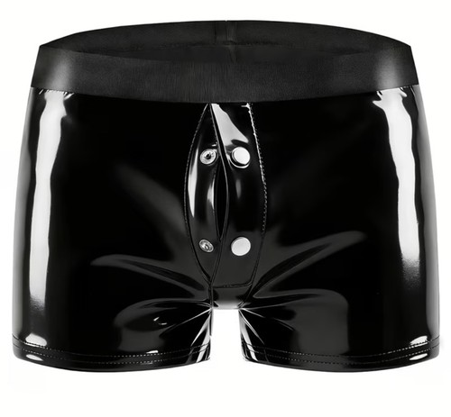 Gay latex look - look, shorts