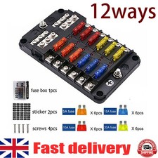 12 Way Blade Fuse Box Block &