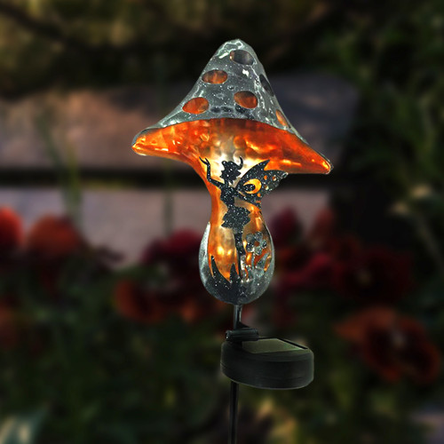 Solar fairy mushroom led - a,