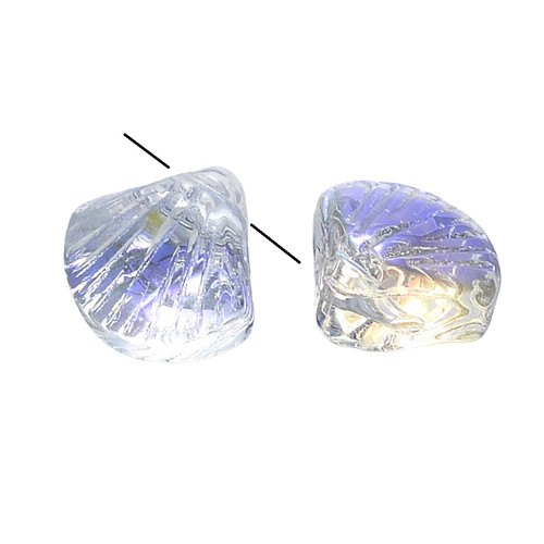 Glass shell beads - x,