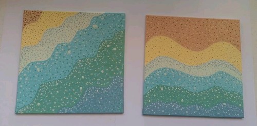 Beach small canvas - canvas, painting