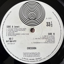 CRESSIDA LP 1970 UK Vertigo