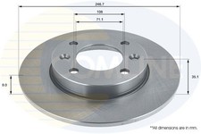 Brake disc rear fits citroën - brake,