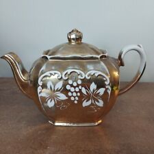 Vintage, Sadler Cube Teapot 'Gild Lustre' Pattern, Decorative, 2 Pints Capacity 
