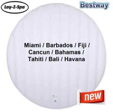 Lay-Z-Spa Inflatable Lid Cover - Miami,Barbados,Fiji,Cancun,Bahamas,Tahiti,Bali