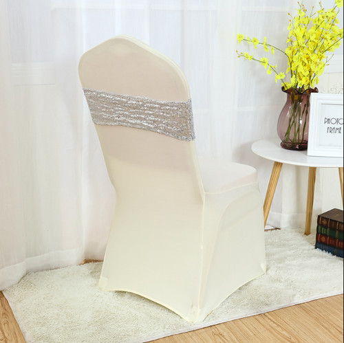 Silver glitter sequin chair - silver,